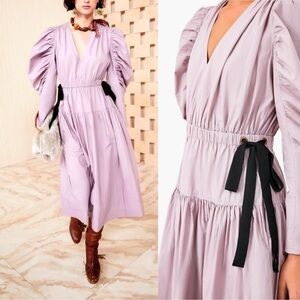 Ulla Johnson Althea Dress – Tanzanite Womens Dress Purple Midi Puff Size 6